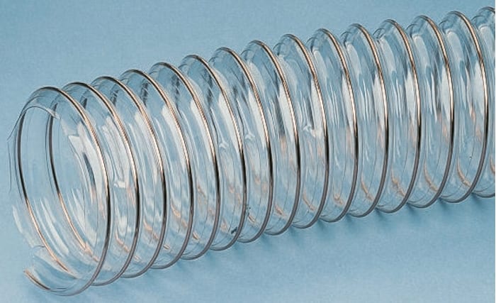 Conduit flexible RS PRO, PUR Transparent, diamètre interne 76mm, renforcé