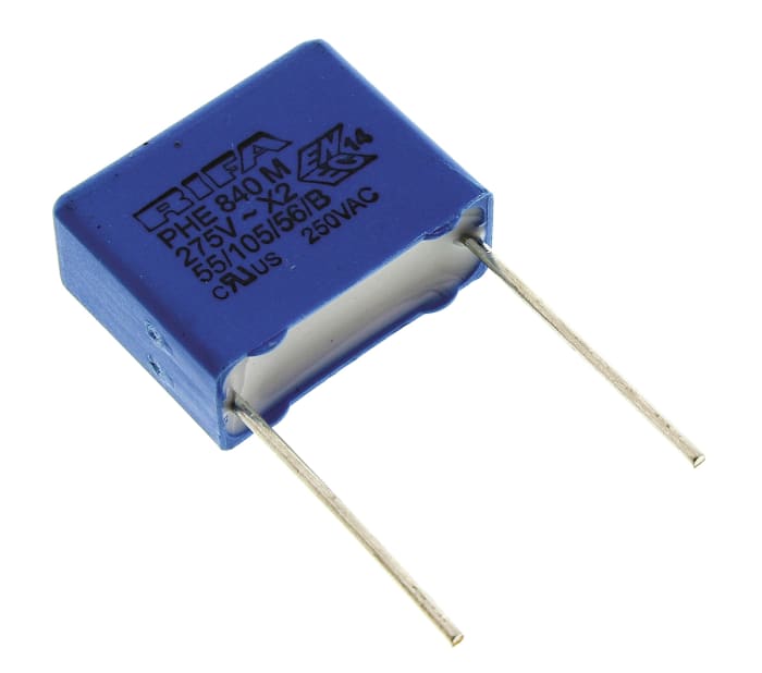 KEMET PHE840 Metallised Polypropylene Film Capacitor, 275V ac, ±20%, 220nF, Through Hole