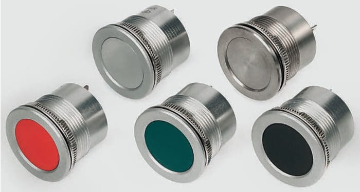 Saia-Burgess Push Button Switch, Momentary, Panel Mount, IP67
