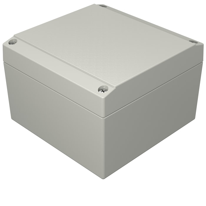 Rose Aluform Series Grey Die Cast Aluminium Enclosure, IP66, IK09, Grey Lid, 120 x 120 x 81mm