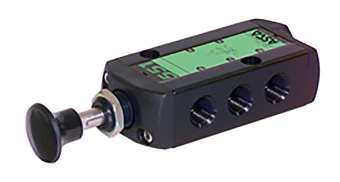 EMERSON ? ASCO Push Button 5/2 Pneumatic Manual Control Valve 551 Series, G 1/4, 1/4in, III B