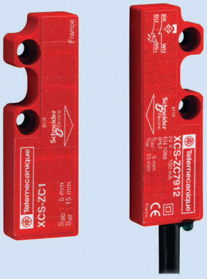 Telemecanique Sensors XCS-DMC Series Magnetic Non-Contact Safety Switch, 24V dc, Plastic Housing, 2NC