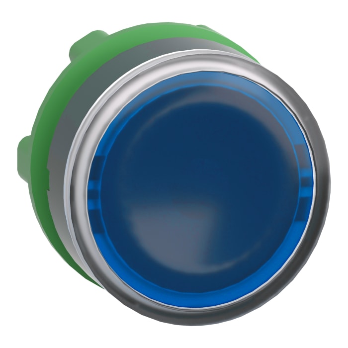 Schneider Electric Harmony XB5 Series Blue Illuminated Momentary Push Button Head, 22mm Cutout, IP66, IP67, IP69K