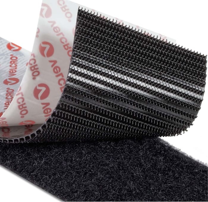 Velcro Black Hook Loop Tape 50mm x 5m Velcro RS Components Brazil