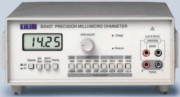 Aim-TTi BS407 Ohmmeter, 20000 Ω Max, 1μΩ Resolution, 4 Wire - RS Calibrated