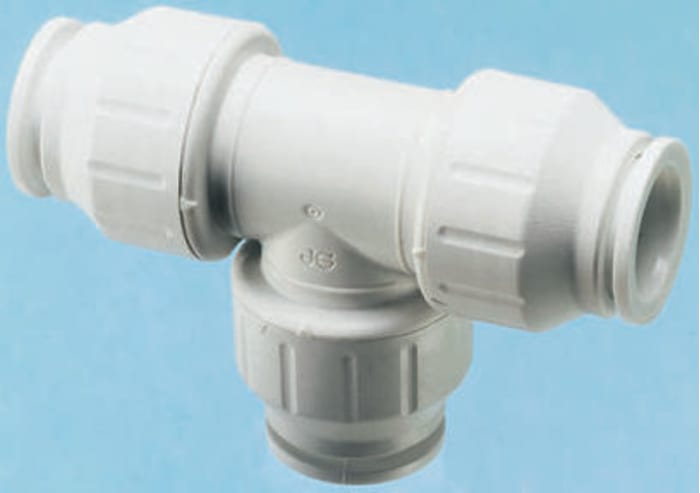John Guest Plastic Pipe Fitting, 90° Push Fit Tee, 22mm