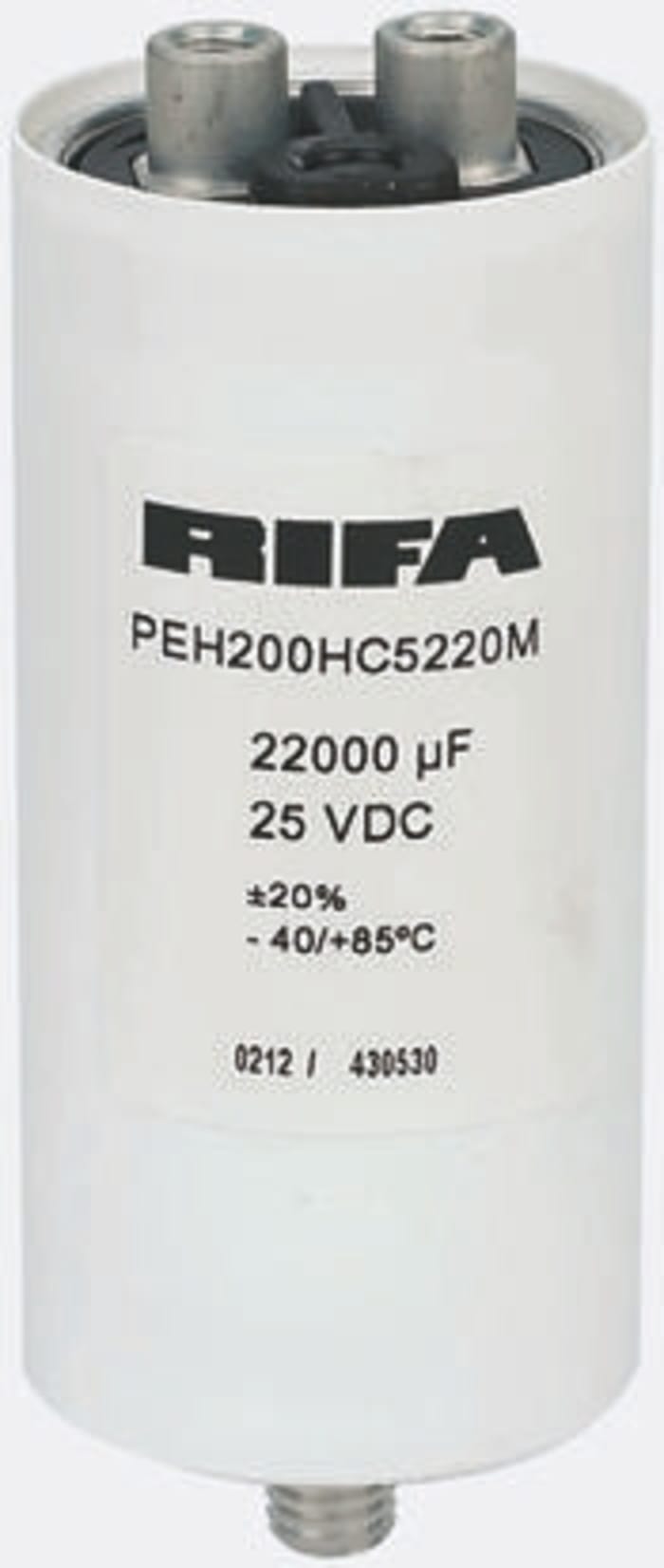 KEMET 10000μF Aluminium Electrolytic Capacitor 40V dc, Stud Mount - PEH200KB5100MB2