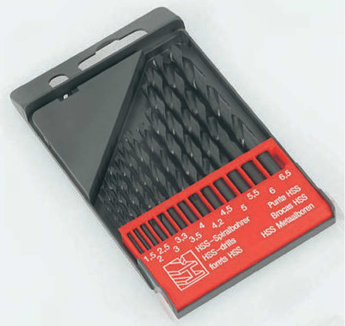 RS PRO 13-Piece, 6.5mm Max, 1.5mm Min, HSS Bits