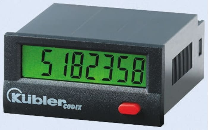 Contador Kübler de Impulsos, con display LCD de 8 dígitos, 24 V dc