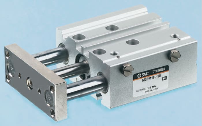 SMC Pneumatic Guided Cylinder - 20mm Bore, 100mm Stroke, MGP Series, Double Acting