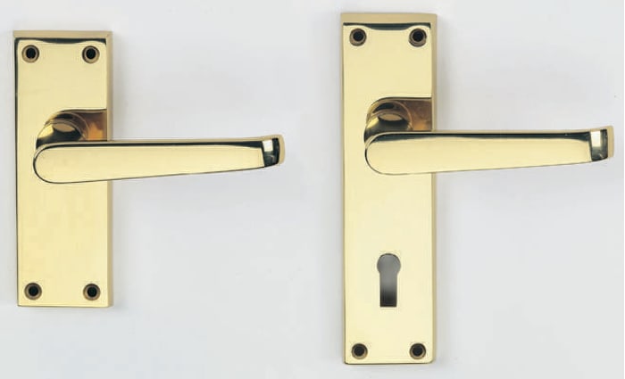 Brass lever latch handle