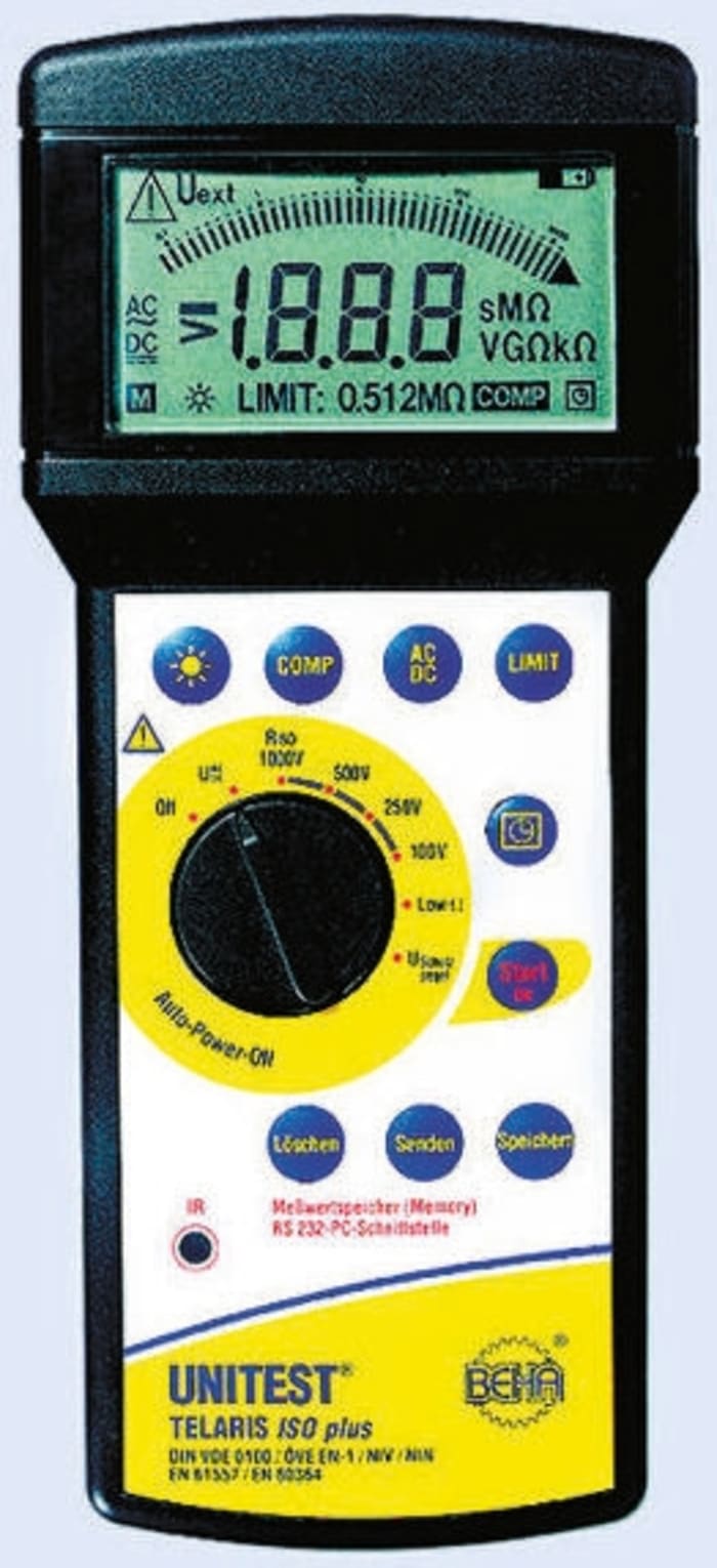 Beha-Amprobe 9069 Insulation & Continuity Tester, 100V dc Min, 1000V dc Max, 1MΩ Max, CAT III 600 V