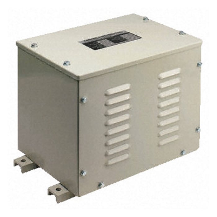 Transformateur de sécurité Carroll &amp; Meynell 10kVA, primaire 400V c.a., secondaire ±55V c.a., 90.9A, série