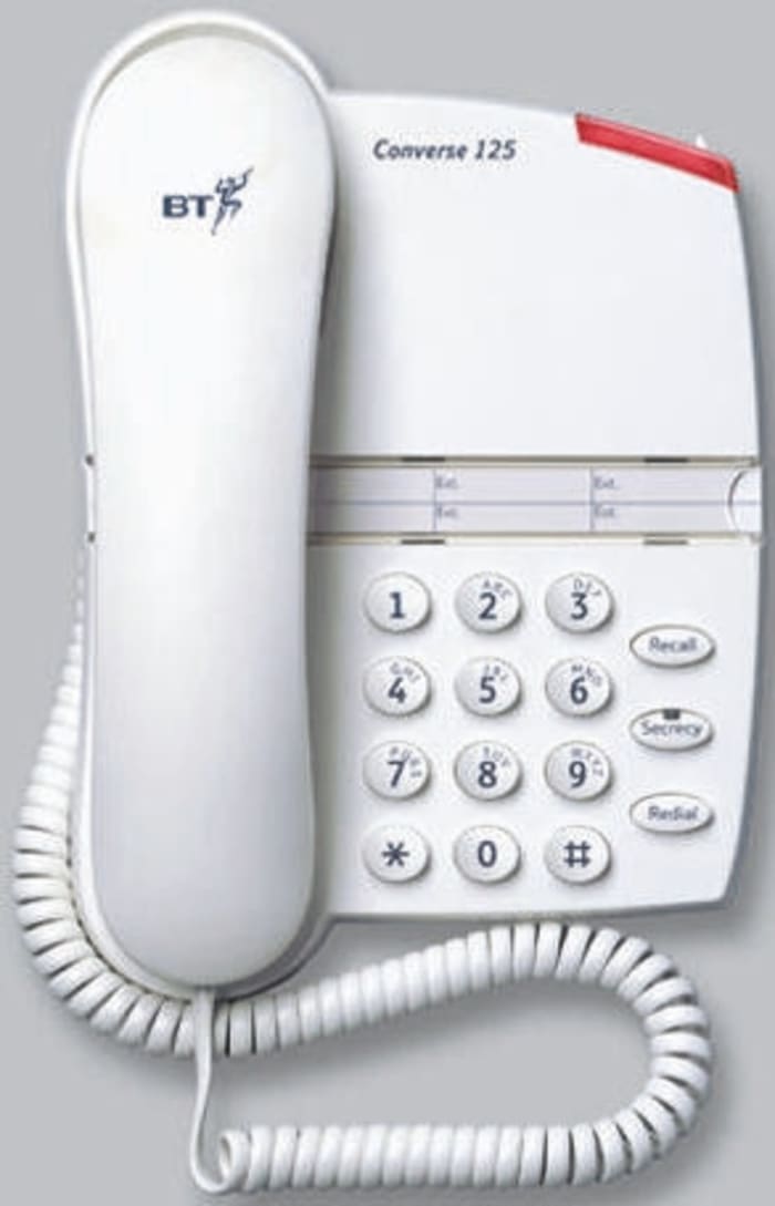 White BT converse 125 wall mount phone