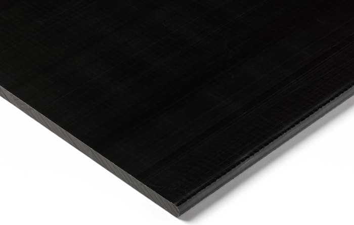 RS PRO Black Polyoxymethylene Plastic Sheet, 500 mm x 300 mm x 60 mm