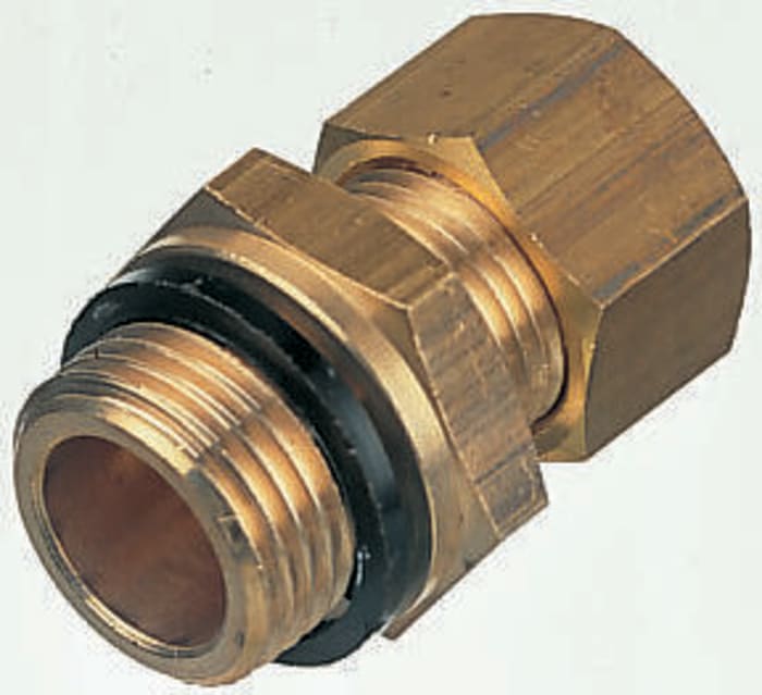 Legris Pneumatic Fitting Brass Pipe Fitting Compression Compression Coupler, Male G 12.7 mm to Female