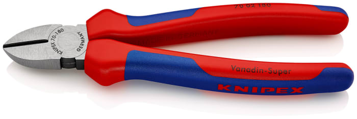 Alicates de corte lateral Knipex, capacidad de corte 4mm, long. total 180 mm,