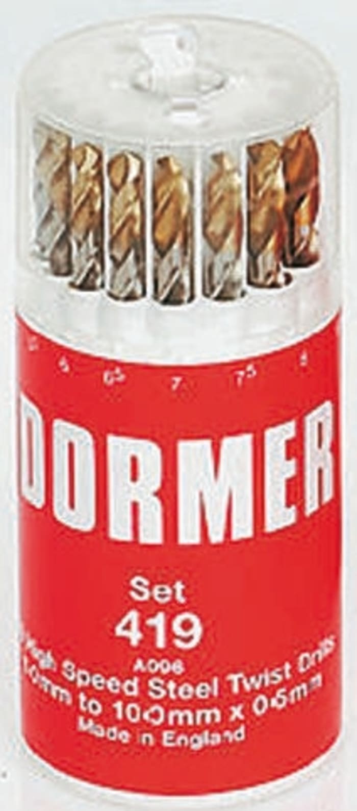 Dormer 19-Piece, 10mm Max, 1mm Min, HSS Bits