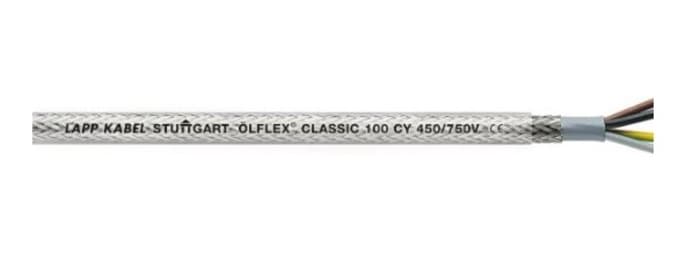 Lapp ÖLFLEX CLASSIC 100 CY Control Cable, 3 Cores, 2.5 mm², CY, Screened, 50m, Transparent PVC Sheath, 13 AWG