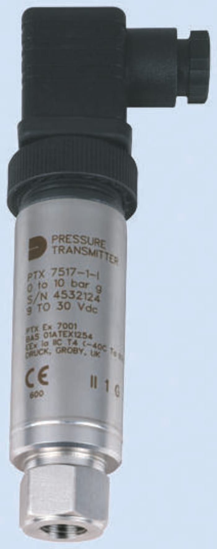 Druck Pressure Sensor, 0bar Min, 10bar Max, Analogue Output, Absolute, Gauge Reading