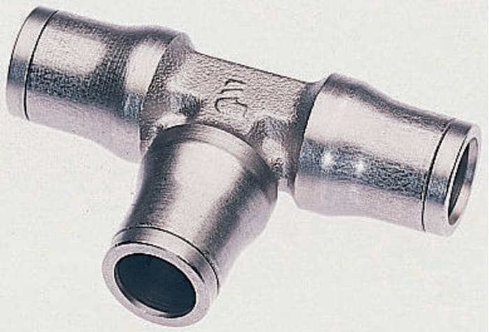 Legris LF3600 Series Tee Tube-to-Tube Adaptor Push In 8 mm, Push In 8 mm to Push In 8 mm, Tube-to-Tube Connection Style