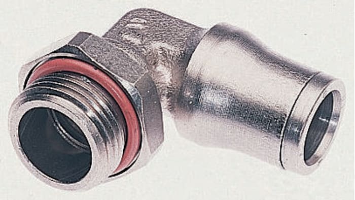 Legris LF3600 Series Elbow Threaded Adaptor, G 1/2 Male to Push In 12 mm, Threaded-to-Tube Connection Style