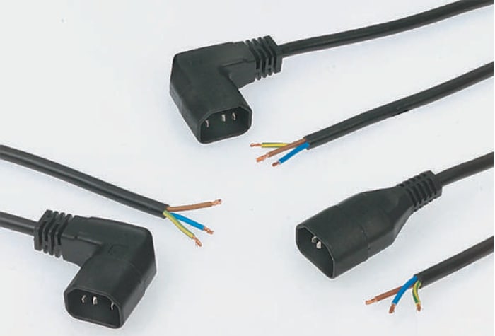 Straight IEC C14 plug lead,2m 10A