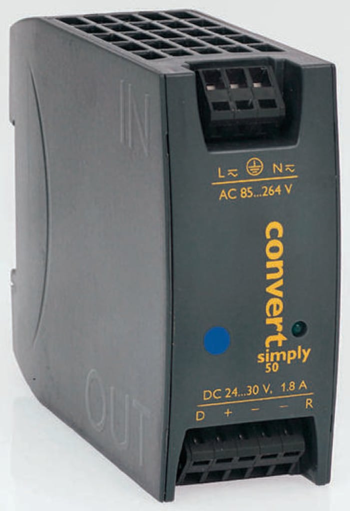 Alimentation à découpage BEL POWER SOLUTIONS INC, série LOK4000, 24V c.c.out 1.8A, 85 → 264V c.a.in, 50W