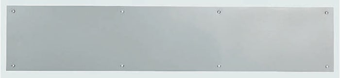 Plaque de protection bas de porte en Acier inoxydable, fixation Vis, Dimensions 750 x 150mm