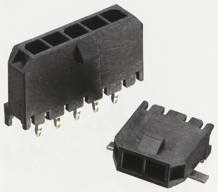 Embases de circuit imprimé Molex, Micro-Fit 3.0, 6 pôles , 3.0mm 1 rangée, 5.0A, Droit