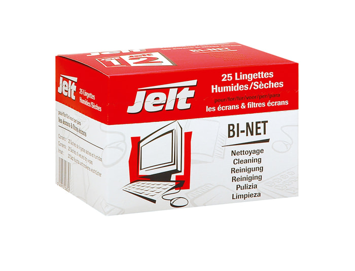 Jelt BI-NET Wet Multi-Purpose Wipes, Box of 25, 100 x 70mm