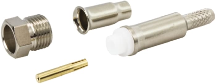 TE Connectivity, Jack Cable Mount FME Connector, 50Ω, Crimp Termination, Straight Body