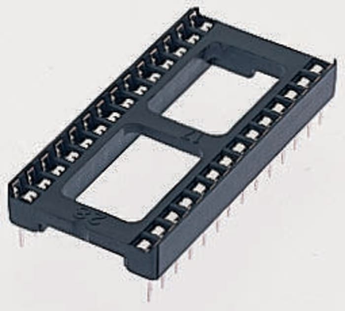 28way stamped pin DIL socket,0.3in pitch