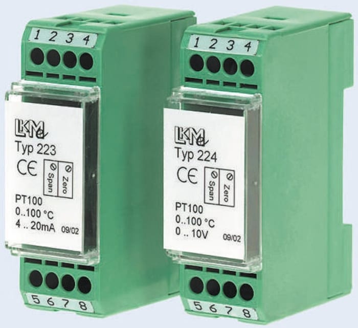 LKMelectronic LKM 223 Temperature Transmitter PT100 Input, 24 V, -30 °C → +85 °C