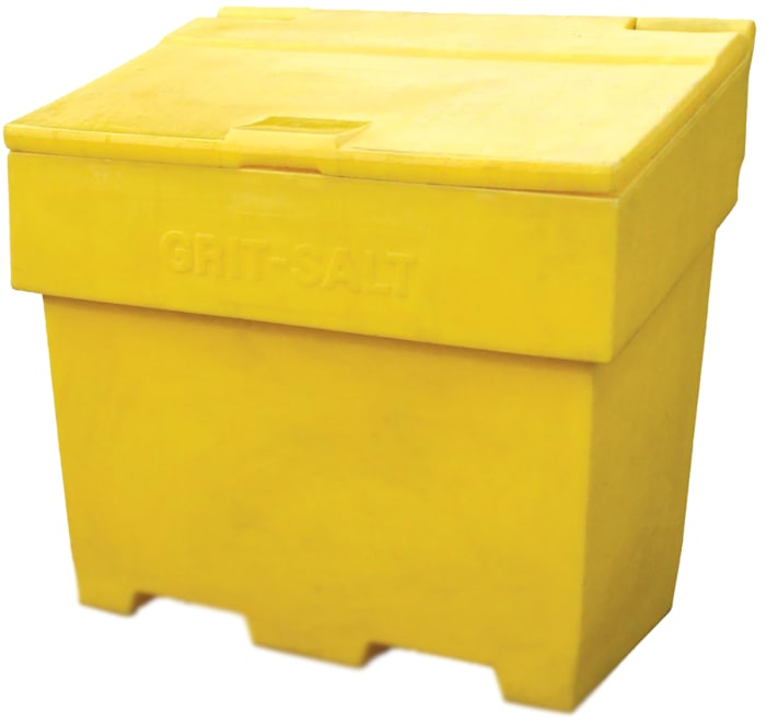 RS PRO Yellow Plastic Stackable Grit Bin, 1015mm x 900mm x 650mm