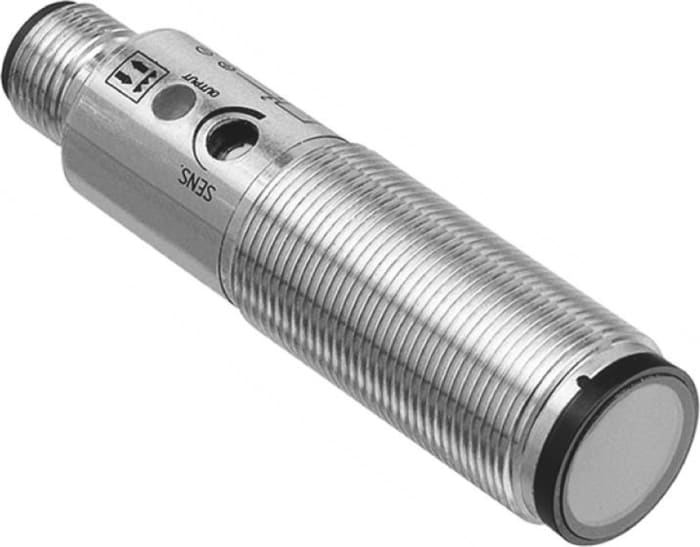 Pepperl + Fuchs Retroreflective Photoelectric Sensor, Barrel Sensor, 4 m Detection Range