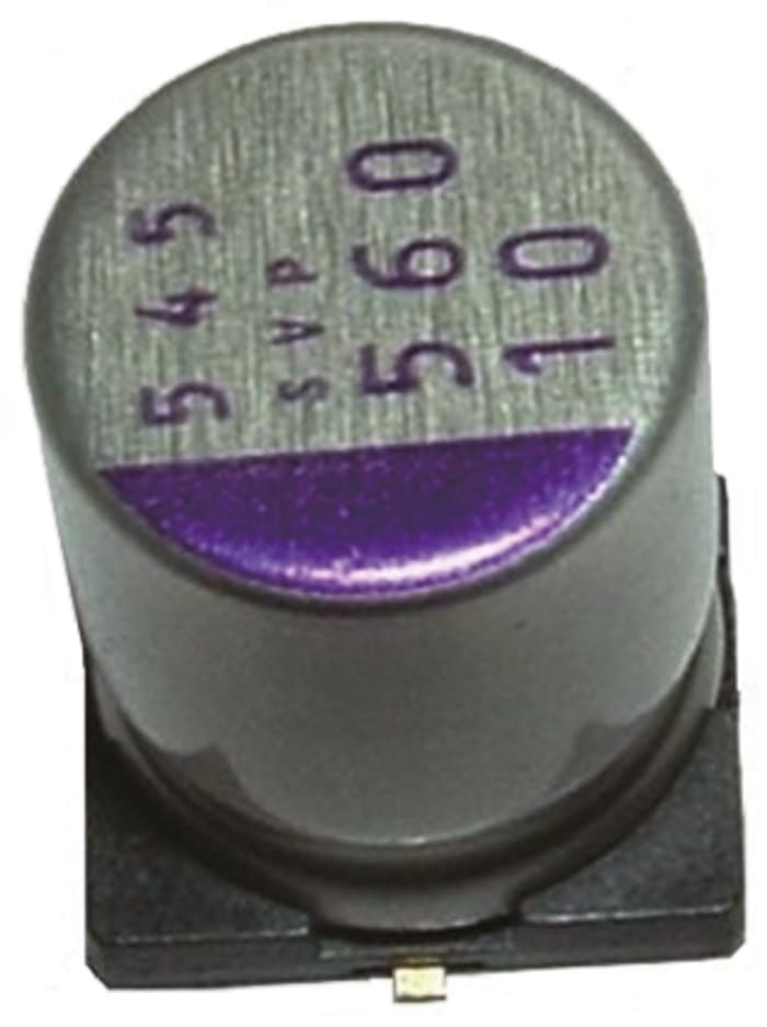 Condensateur électrolytique aluminium Sanyo, Polymère 100μF, 20V c.c.