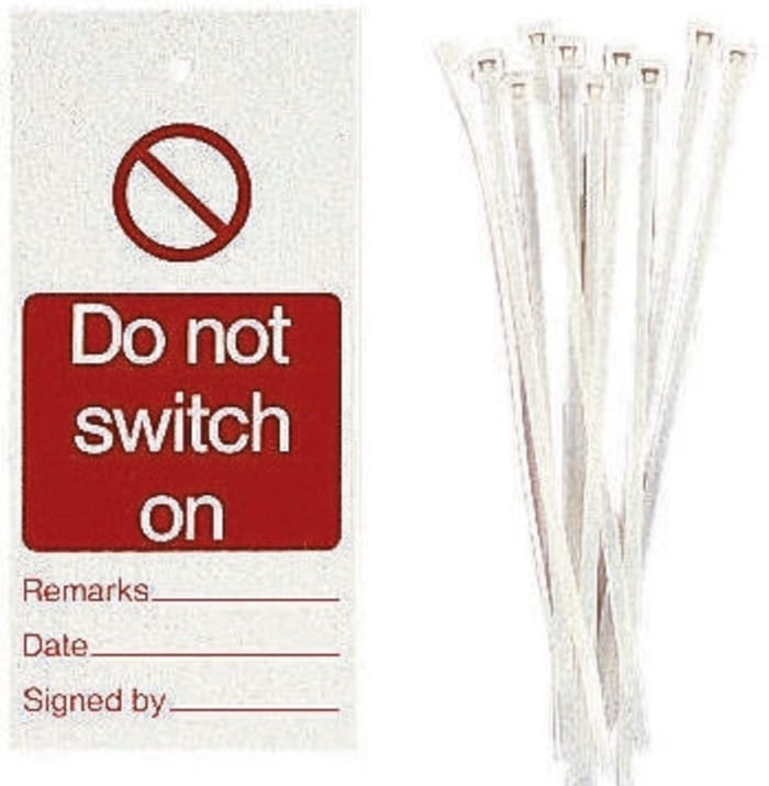 10 x 'Do Not Switch On' Lockout Tag