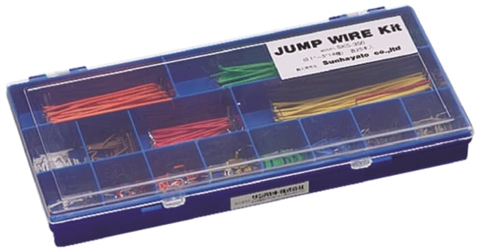 SKS-350, 5.08mm Insulated (PVC), Uninsulated (2.54 mm) Phosphor Bronze Breadboard Jumper Wire Kit in Blue, Brown,