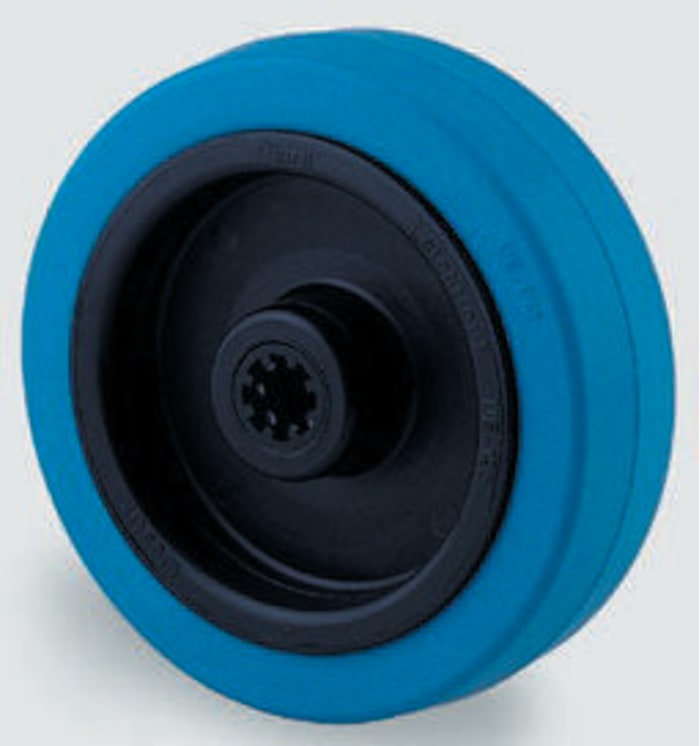 Tente Blue Rubber Abrasion Resistant Trolley Wheel, 250kg