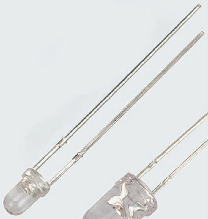 LEDOsram Opto, Rojo, 628 nm, 0.05 lm, 40 °, mont. pasante, encapsulado 3 mm (T-1)