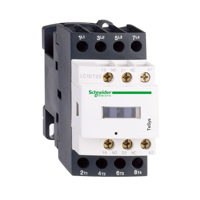 Schneider Electric TeSys D LC1D Contactor, 24 V ac Coil, 4-Pole, 9 A, 2NO + 2NC, 690 V ac