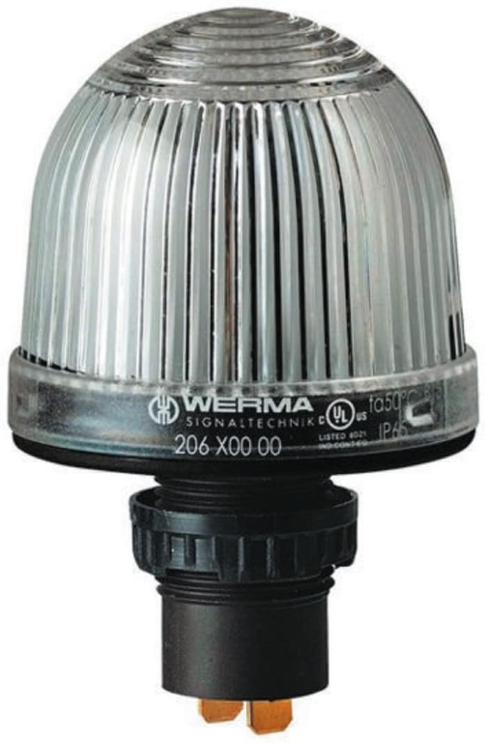 Balise Fixe Incandescence, LED  claire Werma, 12 → 48 V c.a./c.c.