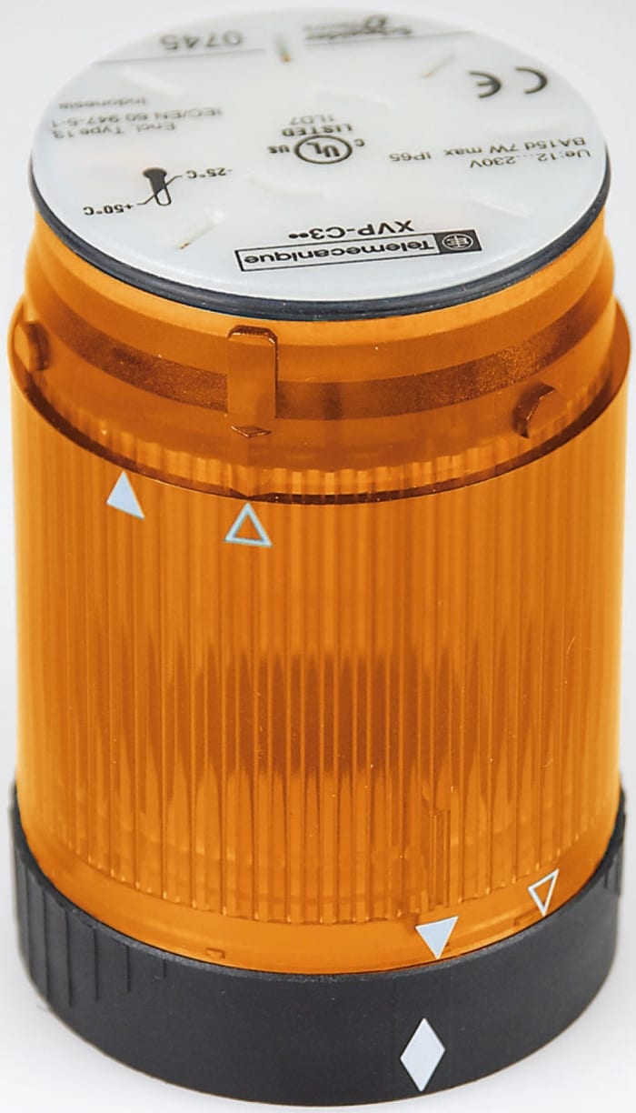 Schneider Electric XVP Series Orange Multiple Effect Beacon Unit, 250 V, Incandescent Bulb, AC, DC, IP65