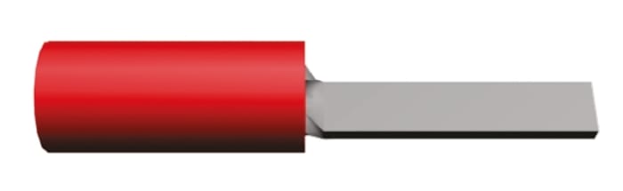 TE Connectivity , PIDG Insulated Crimp Blade Terminal 12mm Blade Length, 0.26mm² to 1.65mm², 22AWG to 16AWG, Red