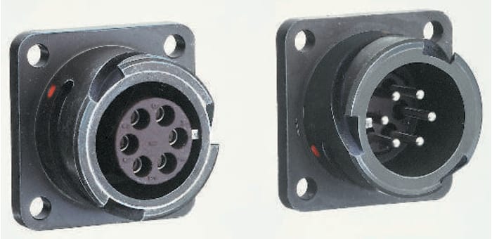 Connecteur cylindrique Femelle, Mâle, Amphenol Limited, A souder