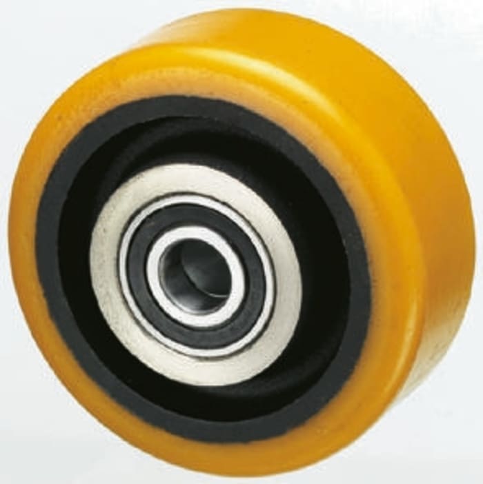 Tente Yellow Polyurethane Abrasion Resistant, Corrosion Resistant Trolley Wheel, 750kg
