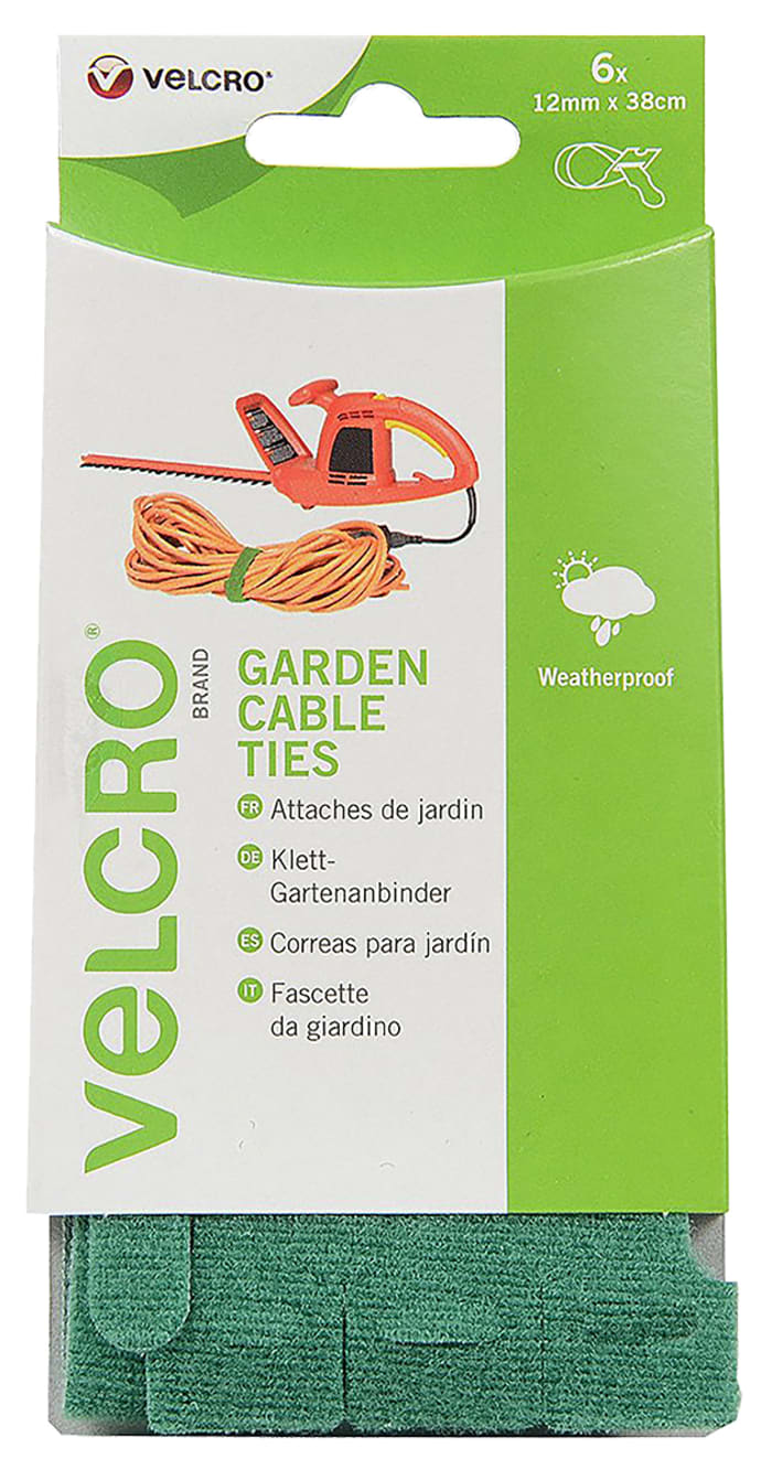 Velcro Green Hook & Loop Tape, 12mm x 380mm