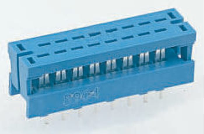Connecteur IDC TE Connectivity Mâle, 14 contacts, 2 rangées, pas 2.54mm, Montage sur câble, série AMP-LATCH 622