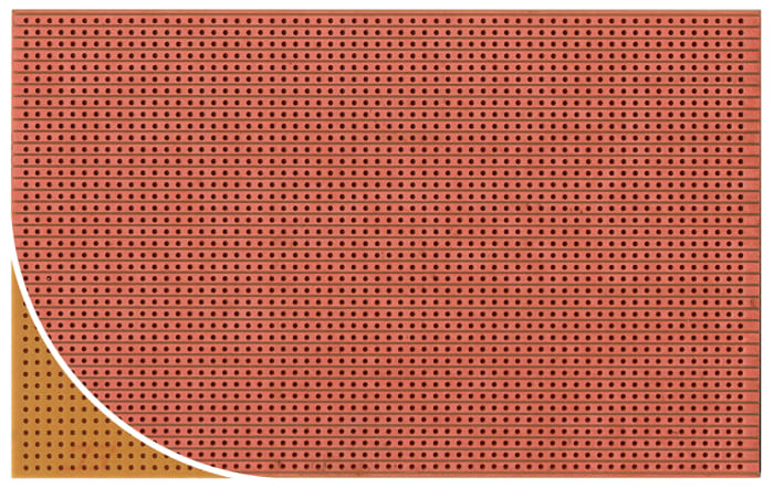 Roth Elektronik Single Sided Matrix Board FR2 With 39 x 61 1mm Holes, 2.5 x 2.5mm Pitch, 160 x 100 x 1.5mm